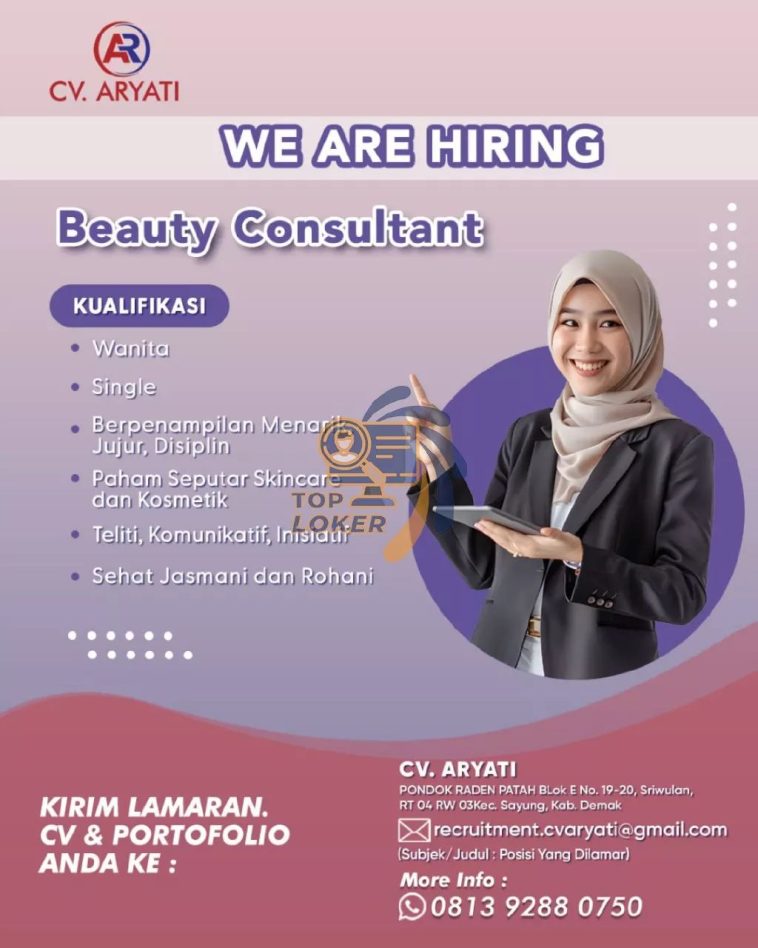 Loker Beauty, lulusan sma/smk, skincare, swasta