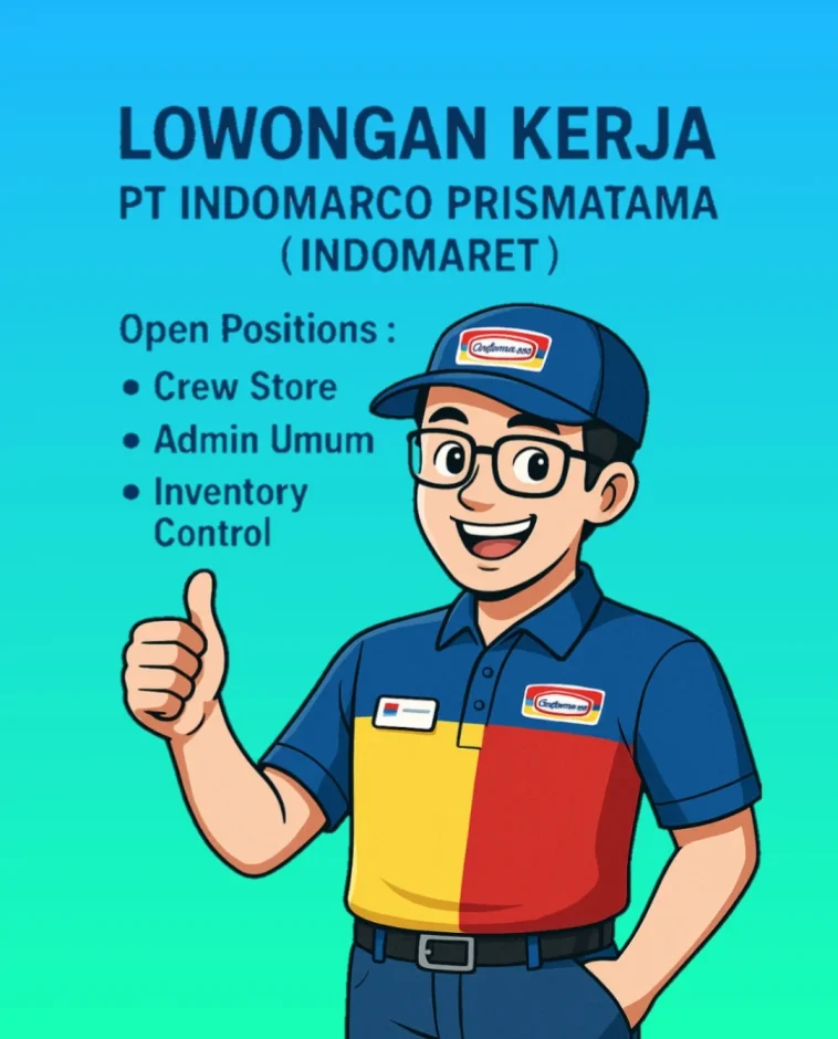 LOWKER: Lowongan kerja Indomaret Palembang terbaru! PT Indomarco Prismatama membuka kese... Loker crew, indomaret, lulusan sma/smk, Store, swasta